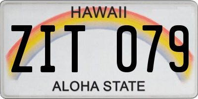 HI license plate ZIT079