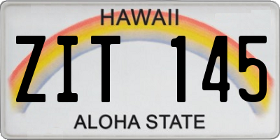 HI license plate ZIT145