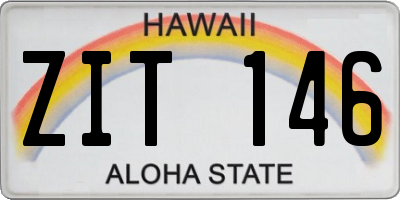 HI license plate ZIT146
