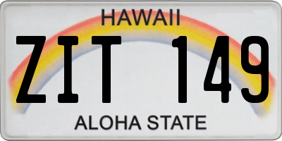 HI license plate ZIT149