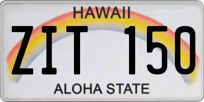 HI license plate ZIT150