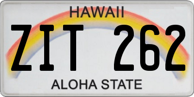 HI license plate ZIT262