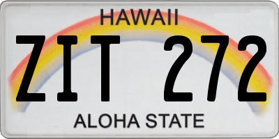 HI license plate ZIT272