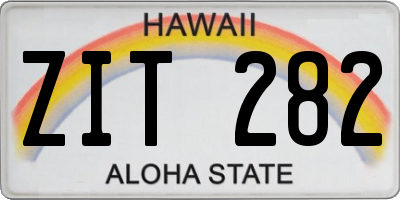 HI license plate ZIT282