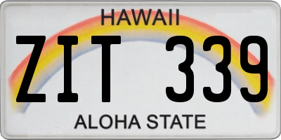 HI license plate ZIT339