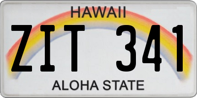 HI license plate ZIT341