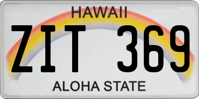 HI license plate ZIT369