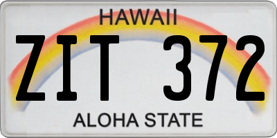 HI license plate ZIT372