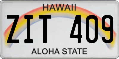 HI license plate ZIT409