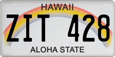HI license plate ZIT428