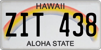 HI license plate ZIT438