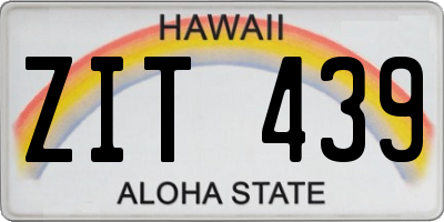 HI license plate ZIT439