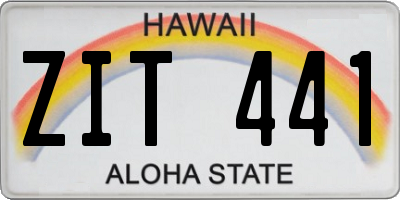 HI license plate ZIT441
