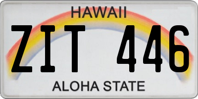HI license plate ZIT446