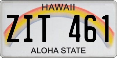 HI license plate ZIT461
