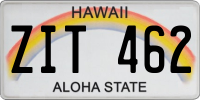 HI license plate ZIT462