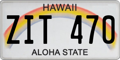 HI license plate ZIT470