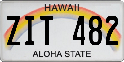 HI license plate ZIT482