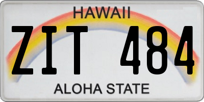 HI license plate ZIT484