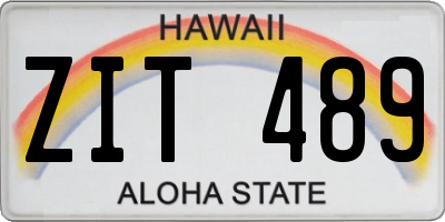 HI license plate ZIT489
