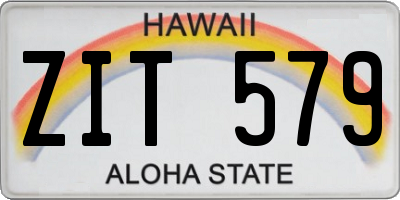 HI license plate ZIT579