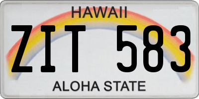 HI license plate ZIT583