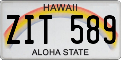 HI license plate ZIT589