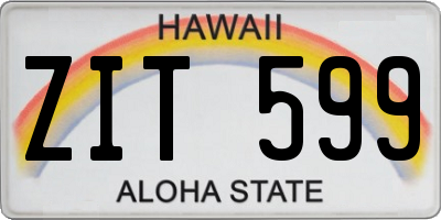 HI license plate ZIT599