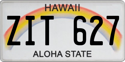 HI license plate ZIT627