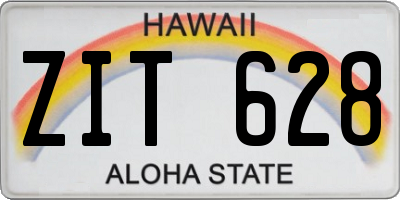 HI license plate ZIT628
