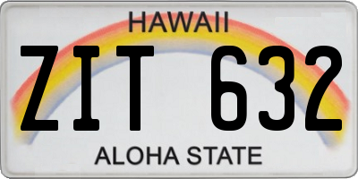 HI license plate ZIT632