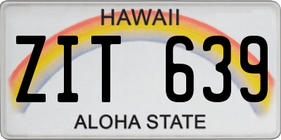 HI license plate ZIT639