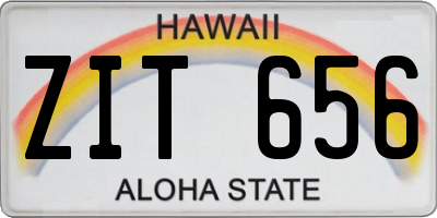 HI license plate ZIT656