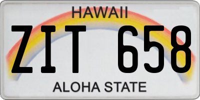 HI license plate ZIT658