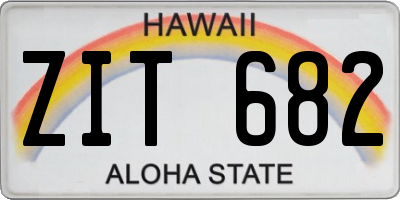HI license plate ZIT682