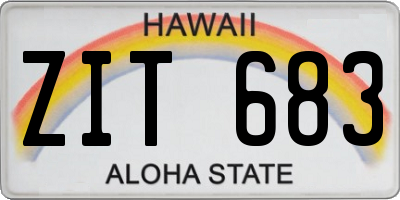 HI license plate ZIT683