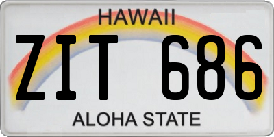 HI license plate ZIT686