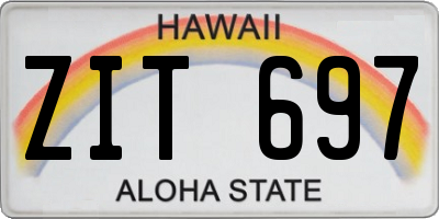 HI license plate ZIT697