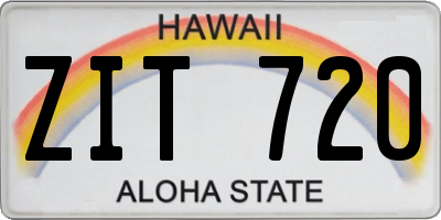 HI license plate ZIT720