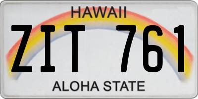 HI license plate ZIT761