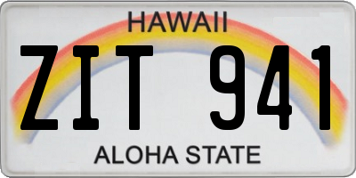 HI license plate ZIT941