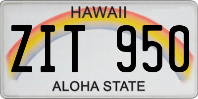 HI license plate ZIT950