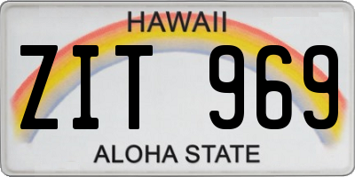 HI license plate ZIT969