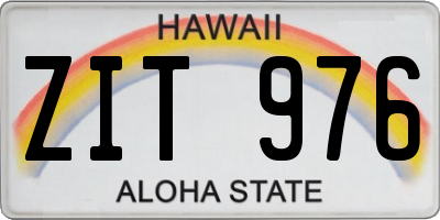 HI license plate ZIT976