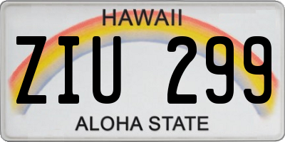 HI license plate ZIU299