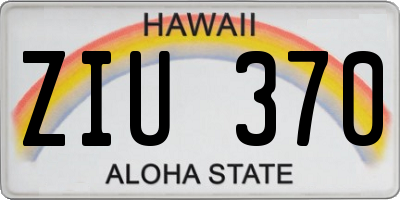 HI license plate ZIU370