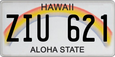 HI license plate ZIU621