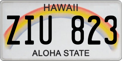 HI license plate ZIU823