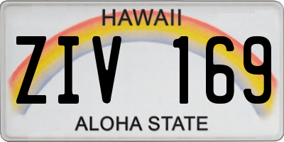 HI license plate ZIV169