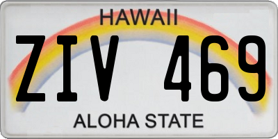 HI license plate ZIV469